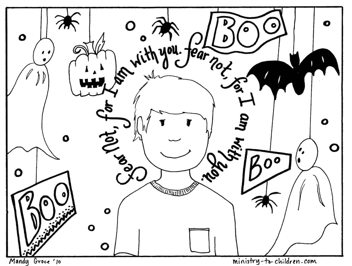 Halloween coloring pages religious christian do not fear