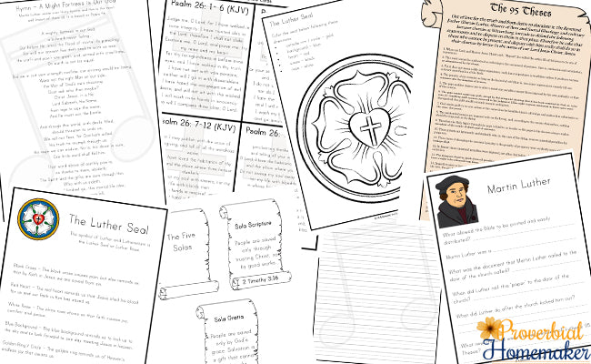 Reformation day printable pack â proverbial homemaker