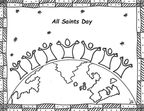 All saints day art and coloring pages â stushie art