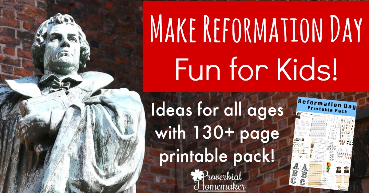 Fun reformation day printables activities your kids will love