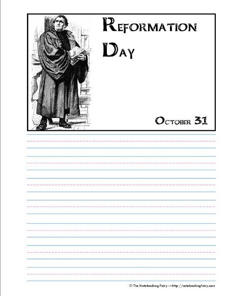 Reformation day notebooking pages â notebooking fairy