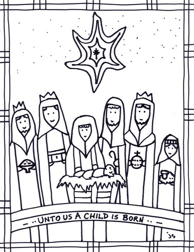 Epiphany art â coloring page for kids â stushie art