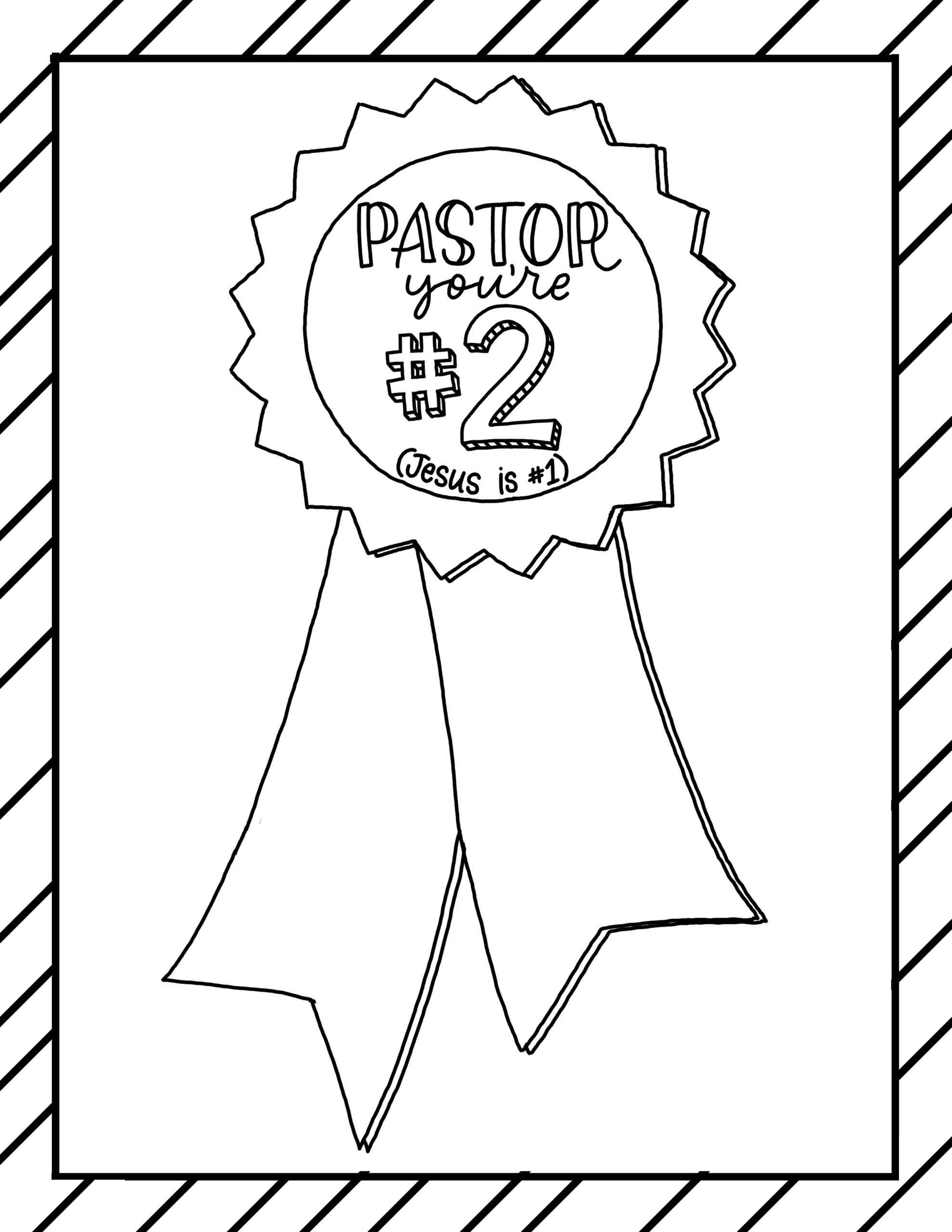 Pastor appreciation coloring page