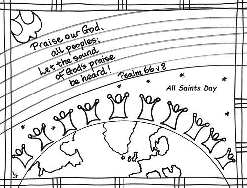 All saints day art and coloring pages â stushie art