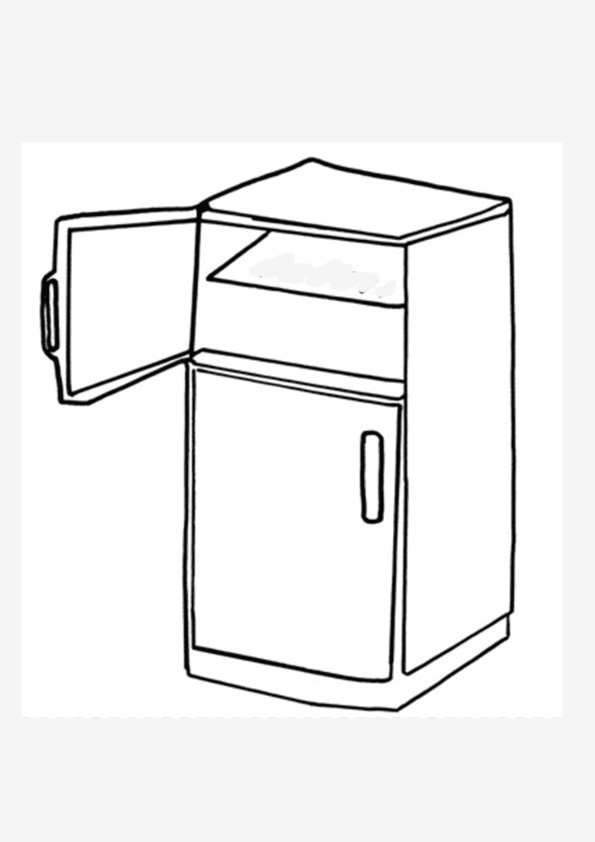 Coloring pages refrigerator coloring page for kids