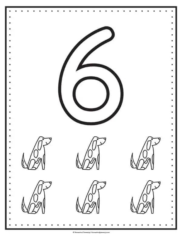 Printable number coloring pages for early learners