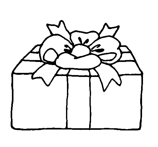 Dibujo de regalo para colorear