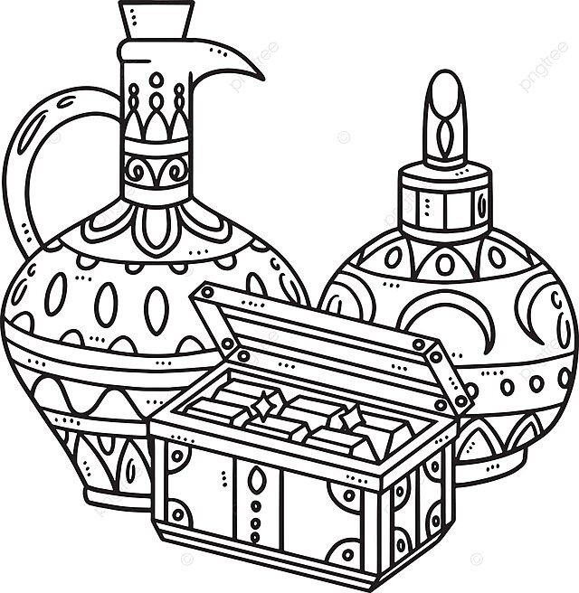 Coloring page of isolated christian gifts from the magi vector ring drawing christian drawing color drawing png and vector with transparent background for free download