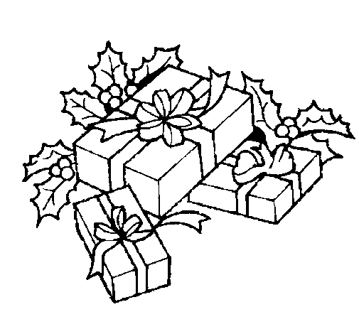 Dibujo de regalos para colorear