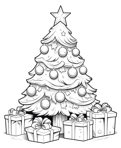 Page christmas presents coloring page images