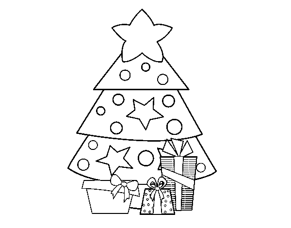 Presents coloring page