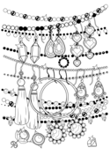 Jewelry coloring book free coloring pages