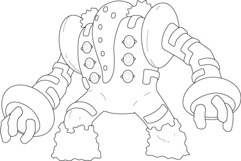 Regigigas pokemon coloring page free printable coloring pages