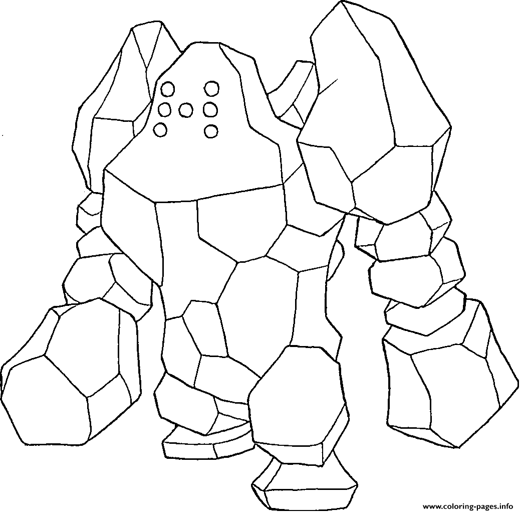 Regirock generation coloring page printable