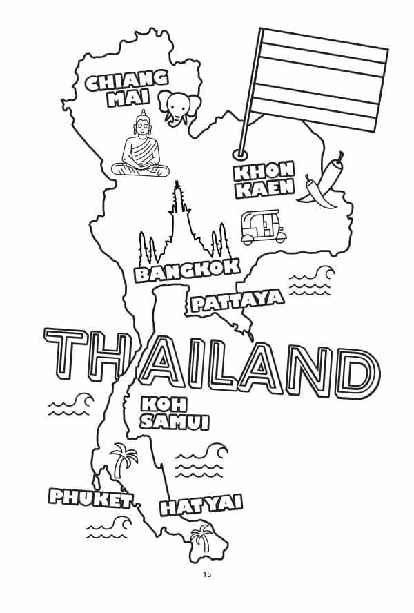 Thailand coloring pages