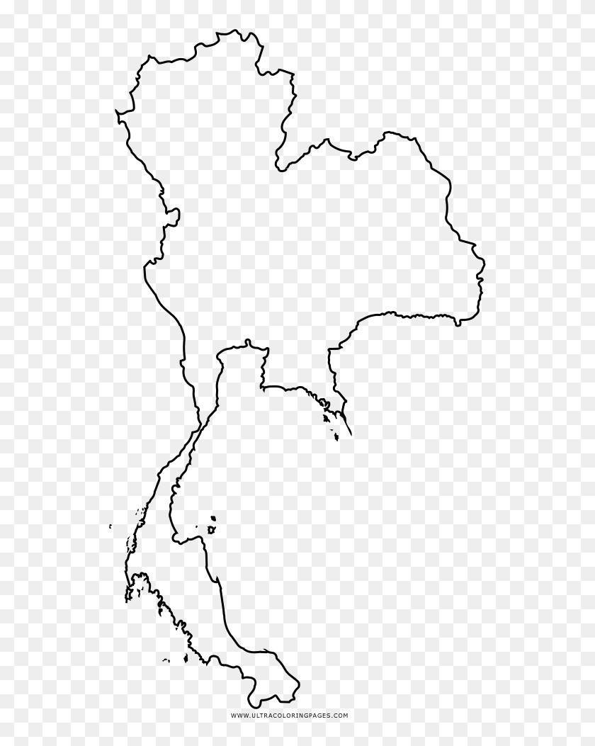 Thailand map coloring page