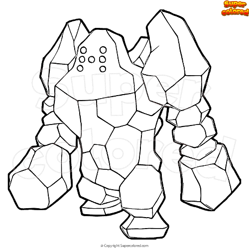 Coloring page pokemon regirock