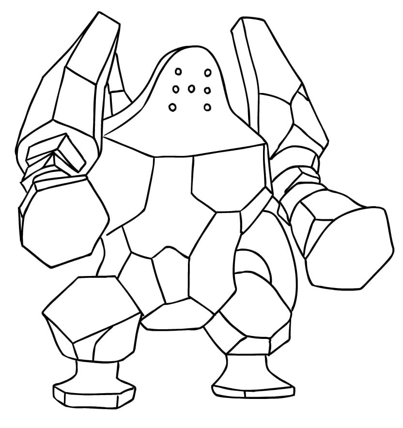 Printable regirock coloring page