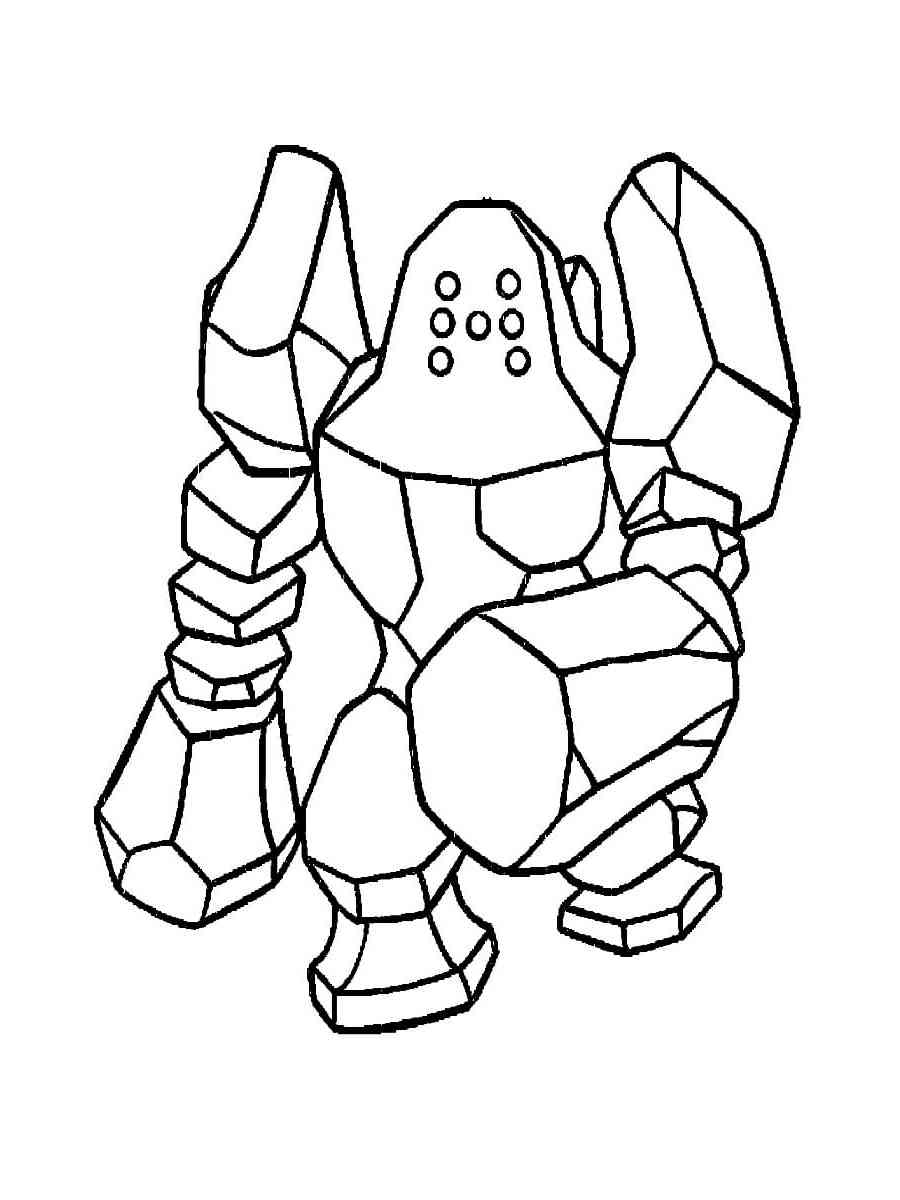 Regirock pokemon coloring pages