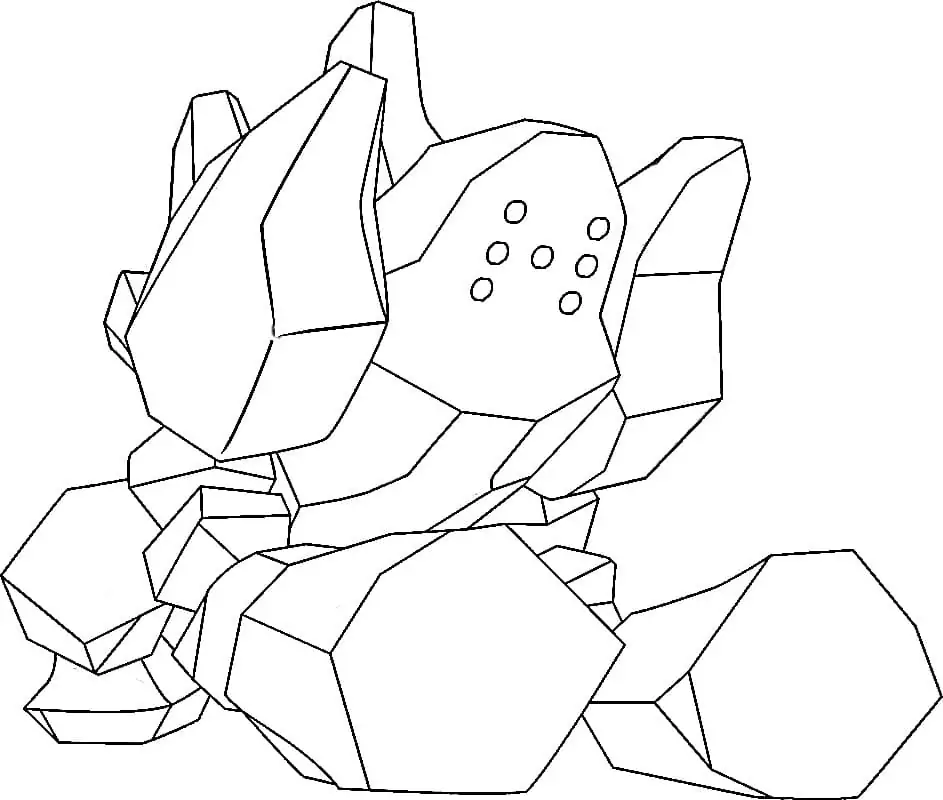 Printable regirock pokemon coloring page