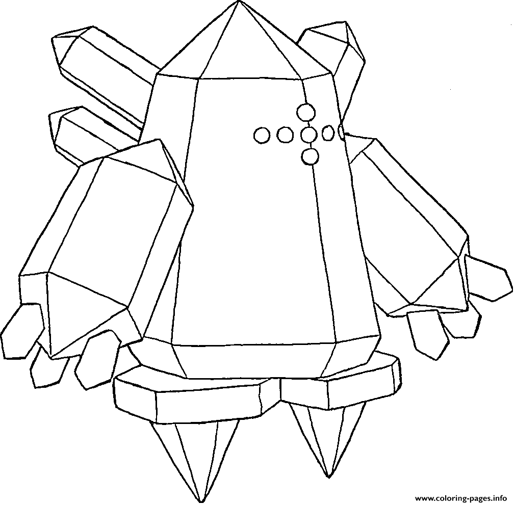 Regice generation coloring page printable