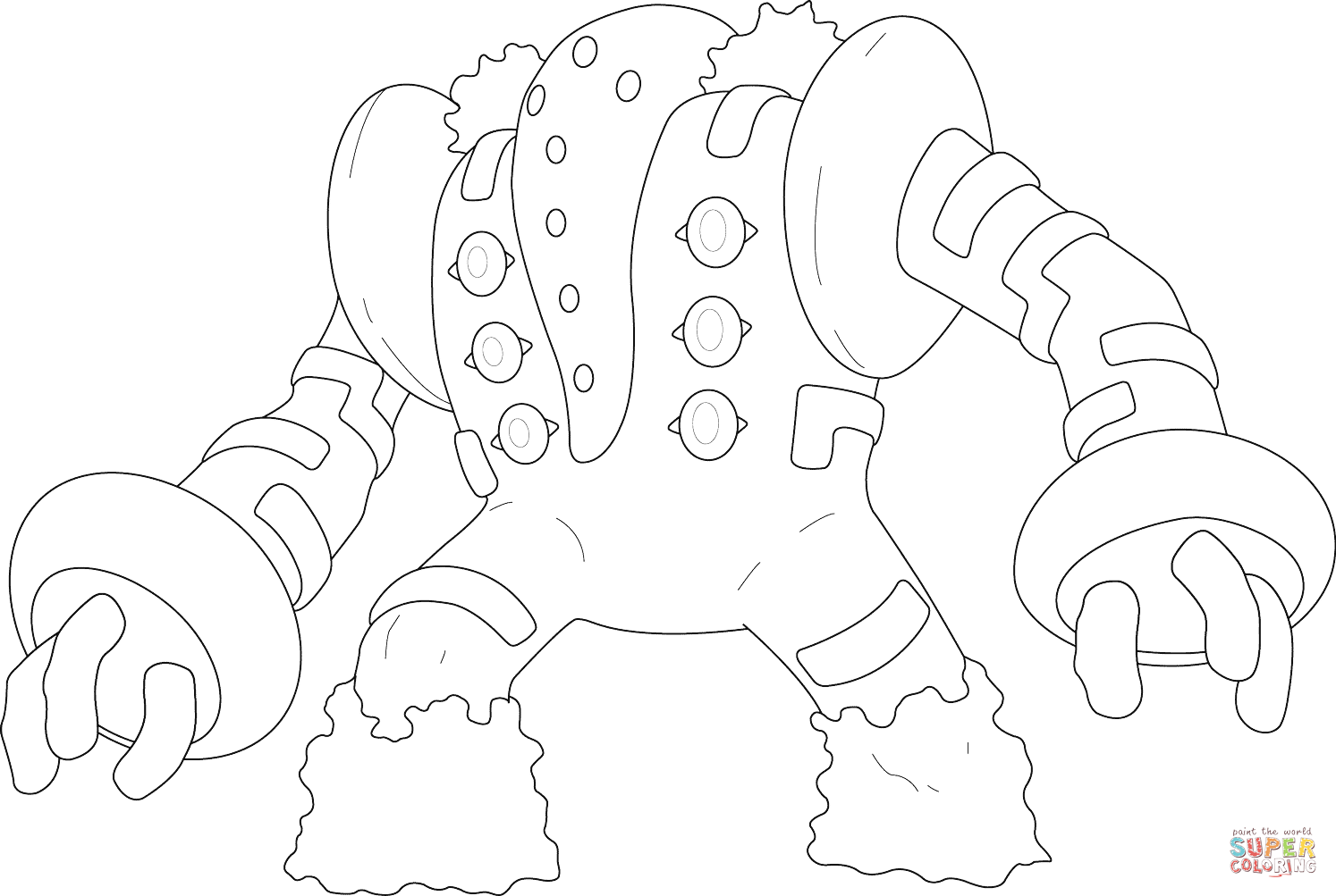 Regigigas pokemon coloring page free printable coloring pages