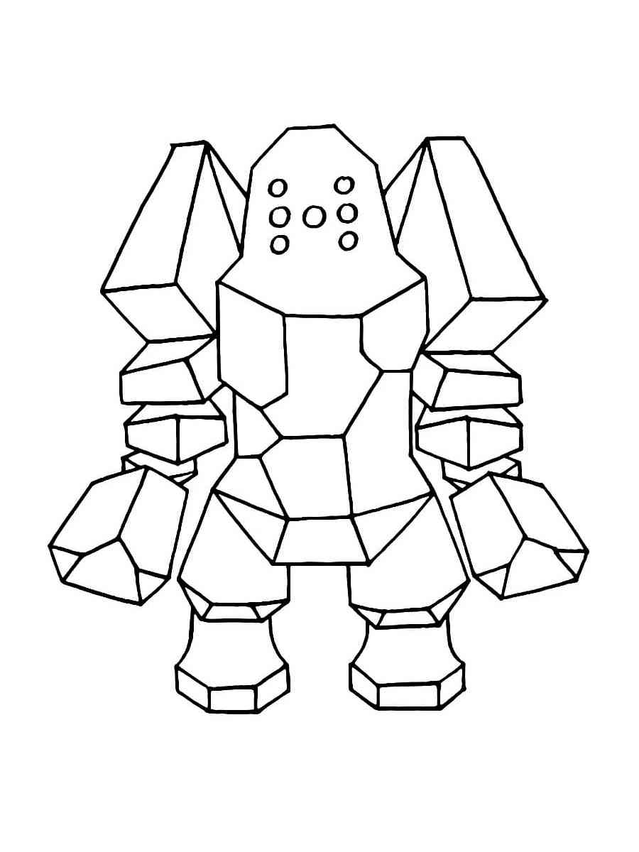 Regirock pokemon coloring pages