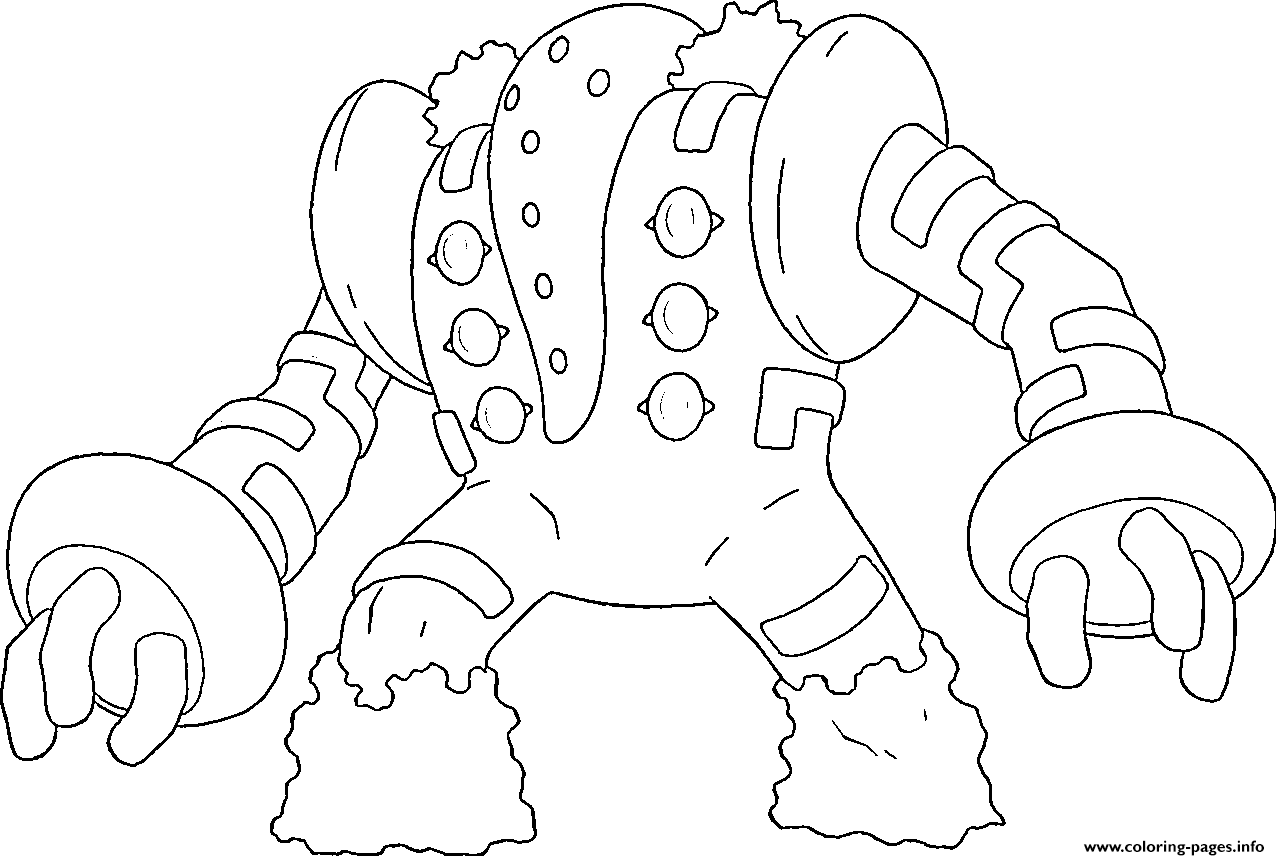 Regigigas generation coloring page printable