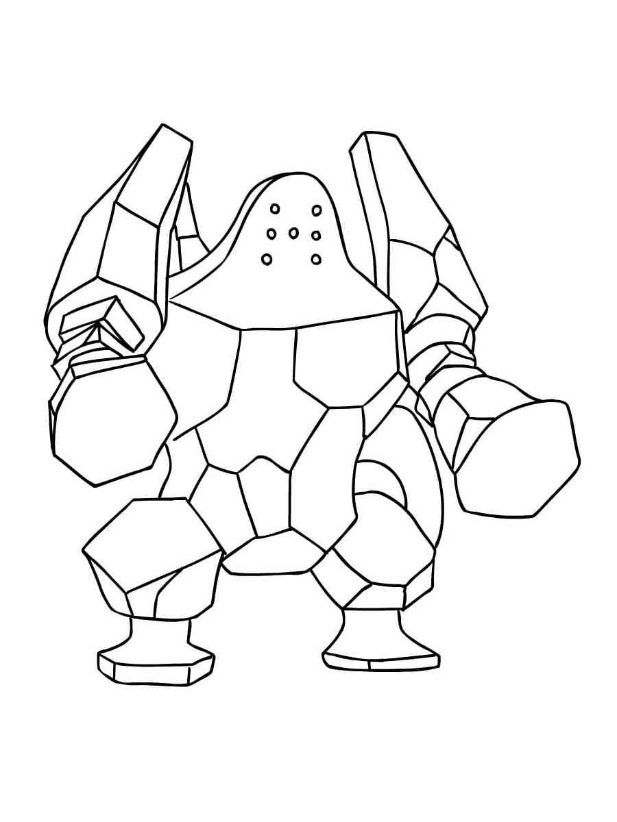 Regirock pokemon coloring pages