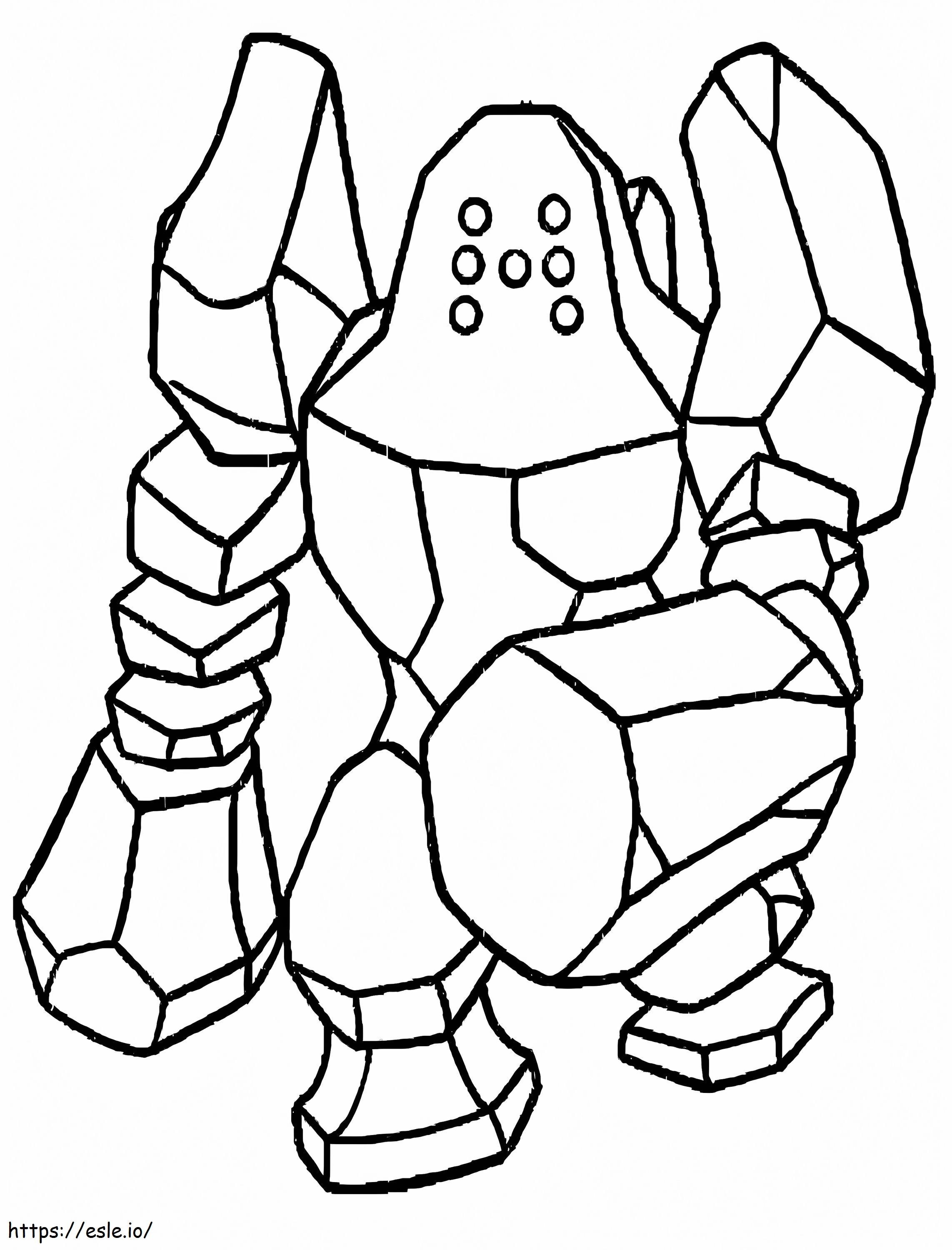 Regirock in legendary pokemon coloring page