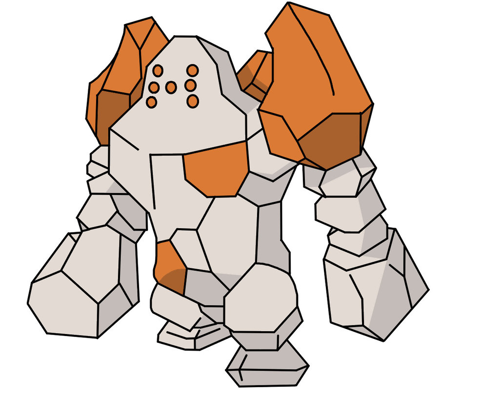 Legendary pokemon regirock coloring page