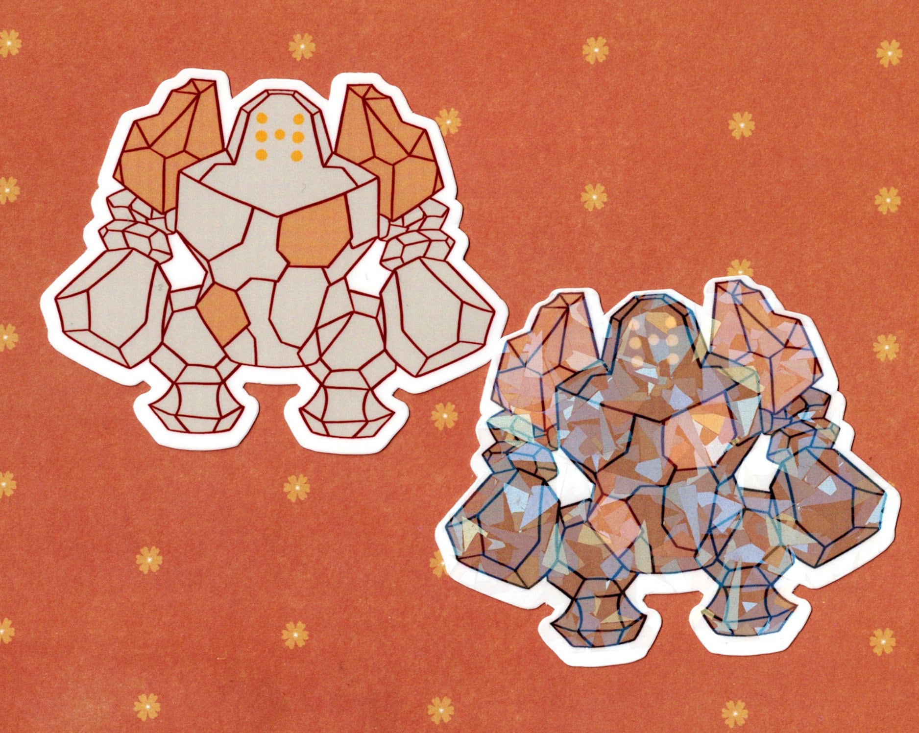 Regirock pokemon vinyl sticker shiny holographic variant