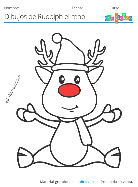 Dibujos de rudolph para colorear