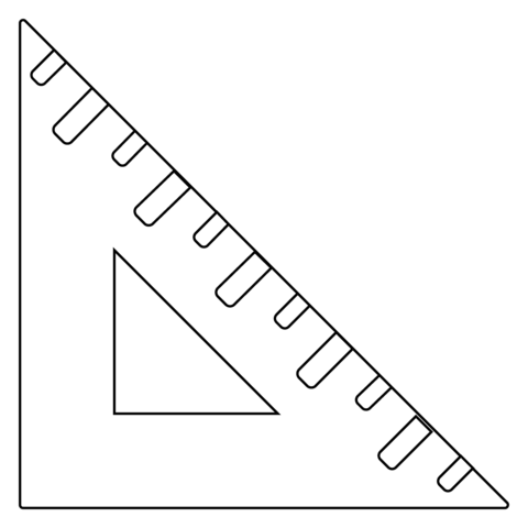 Dibujo de emoji regla triangular para colorear dibujos para colorear imprimir gratis