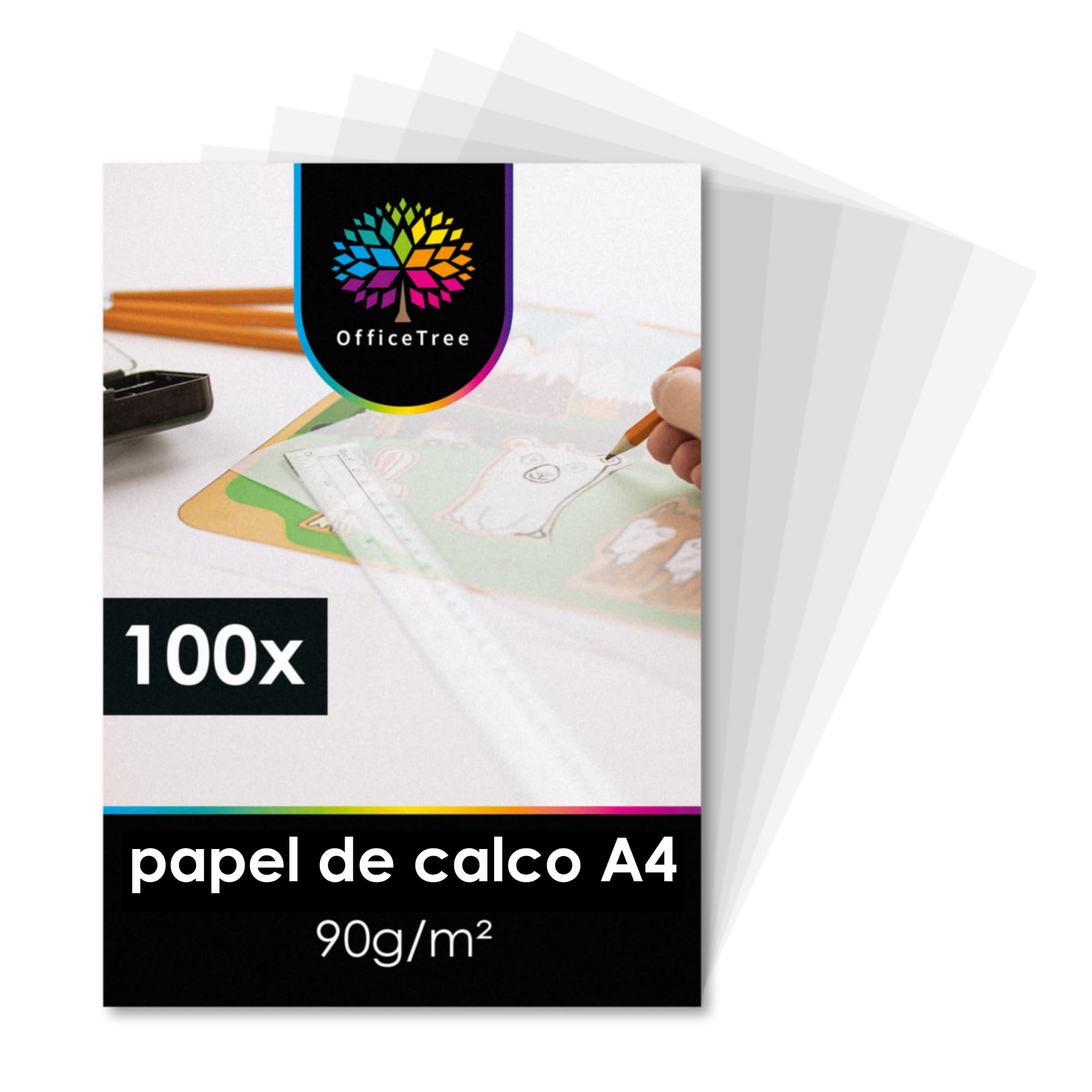 Officetree x papel cebolla transparente para calcar