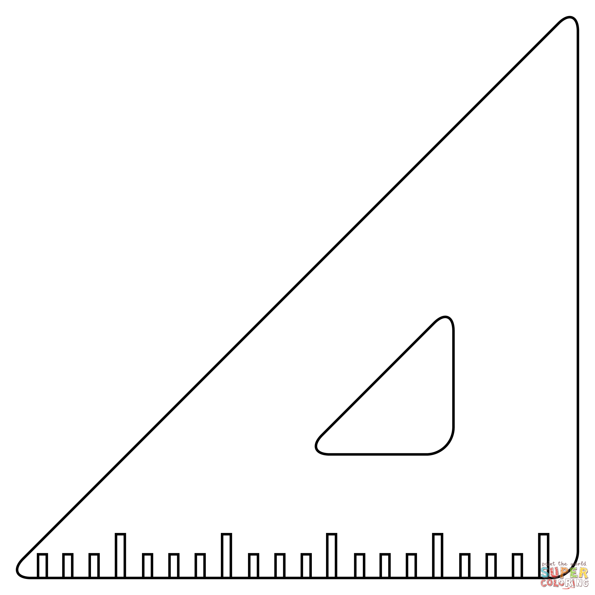 Triangular ruler coloring page free printable coloring pages