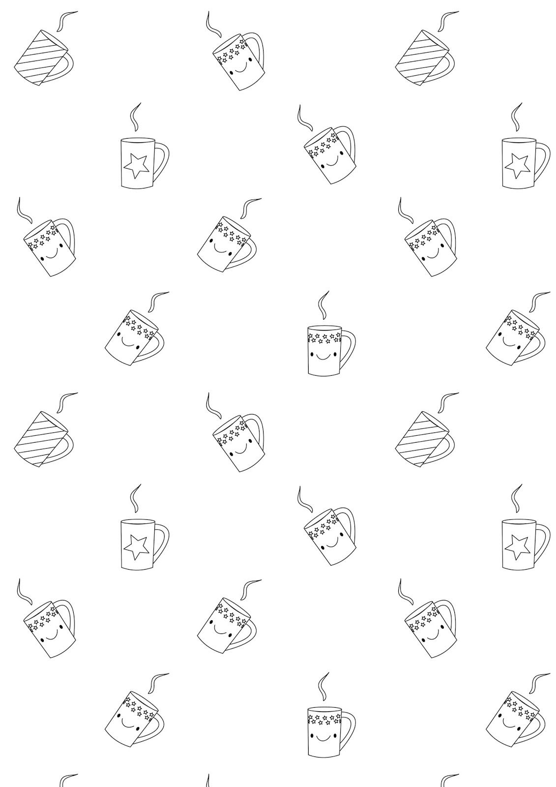 Free printable coloring page coffee