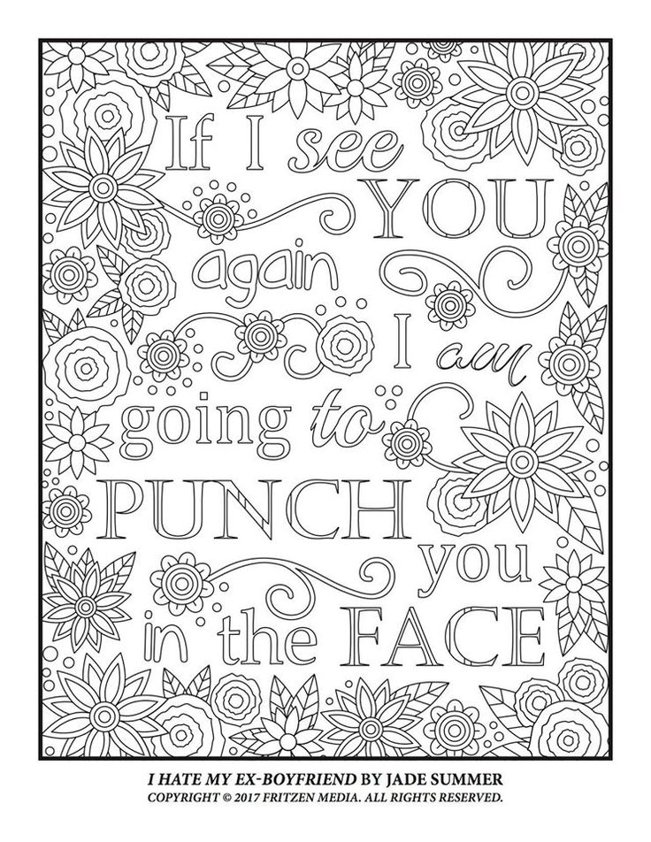 Pin on words coloring pages for adults