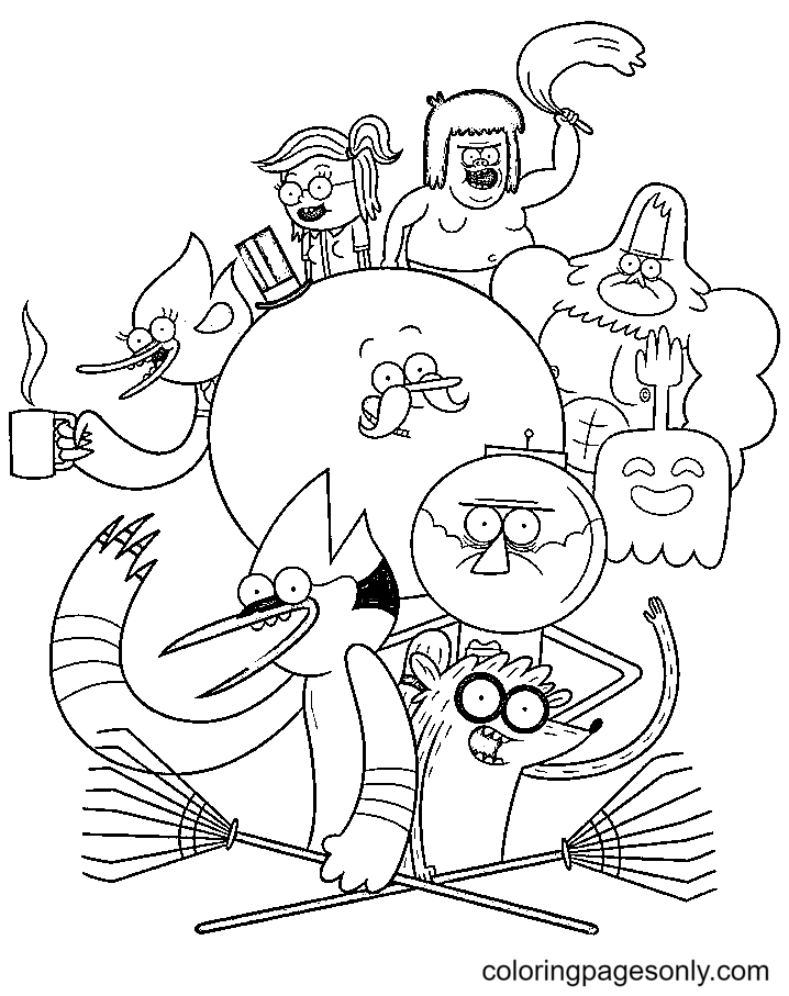 Regular show coloring pages printable for free download