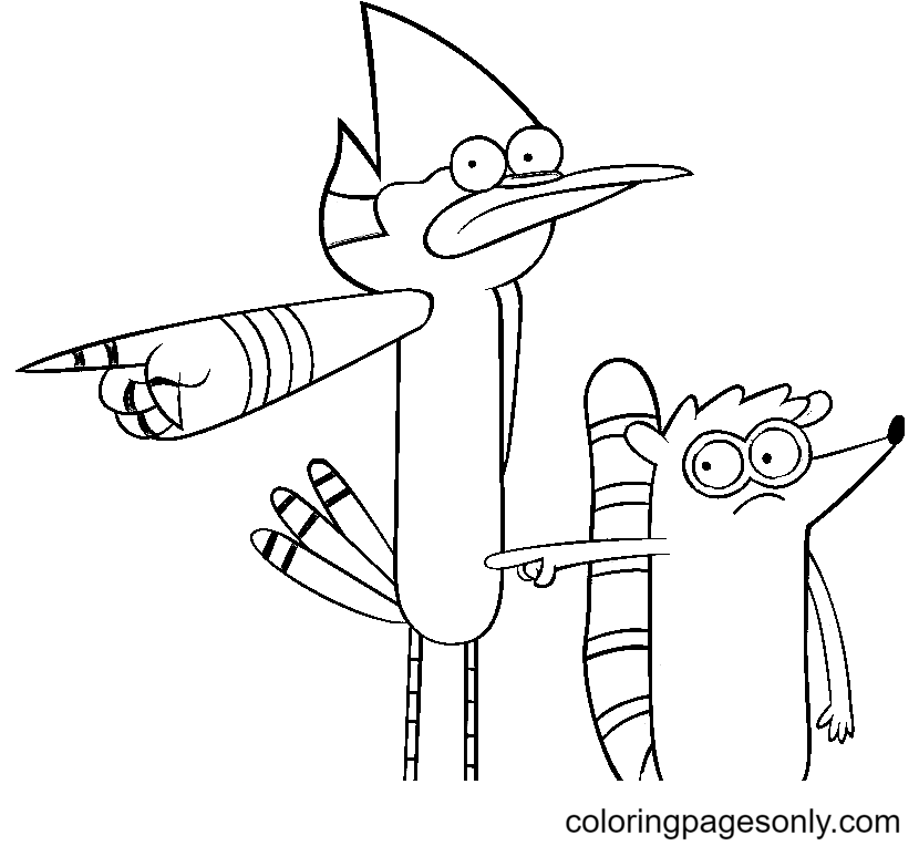 Regular show coloring pages printable for free download