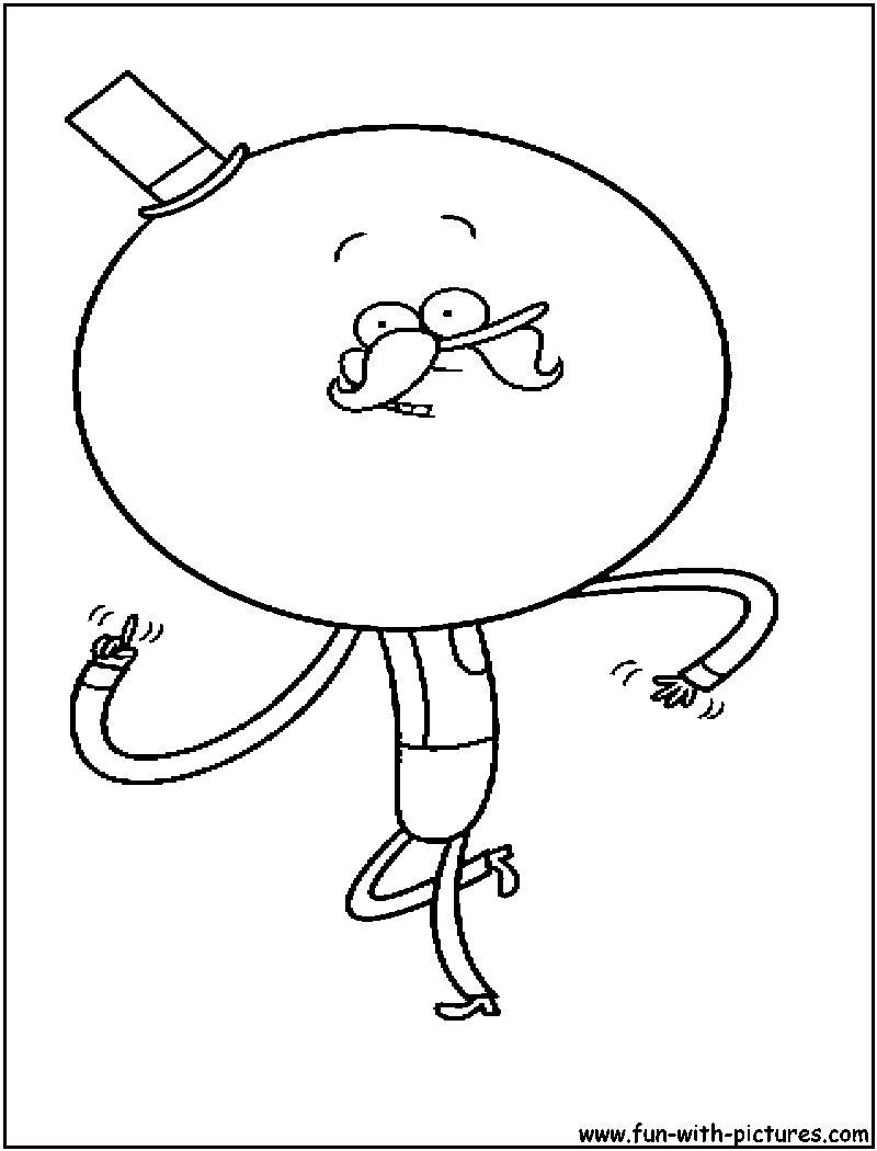 Regularshow pops coloring page