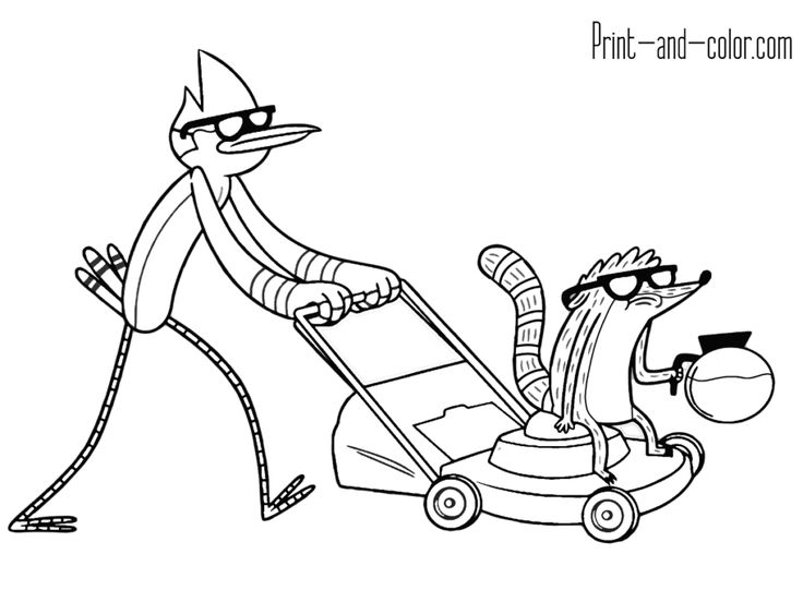 Regular show coloring pages print and color regular show cartoon coloring pages coloring pages