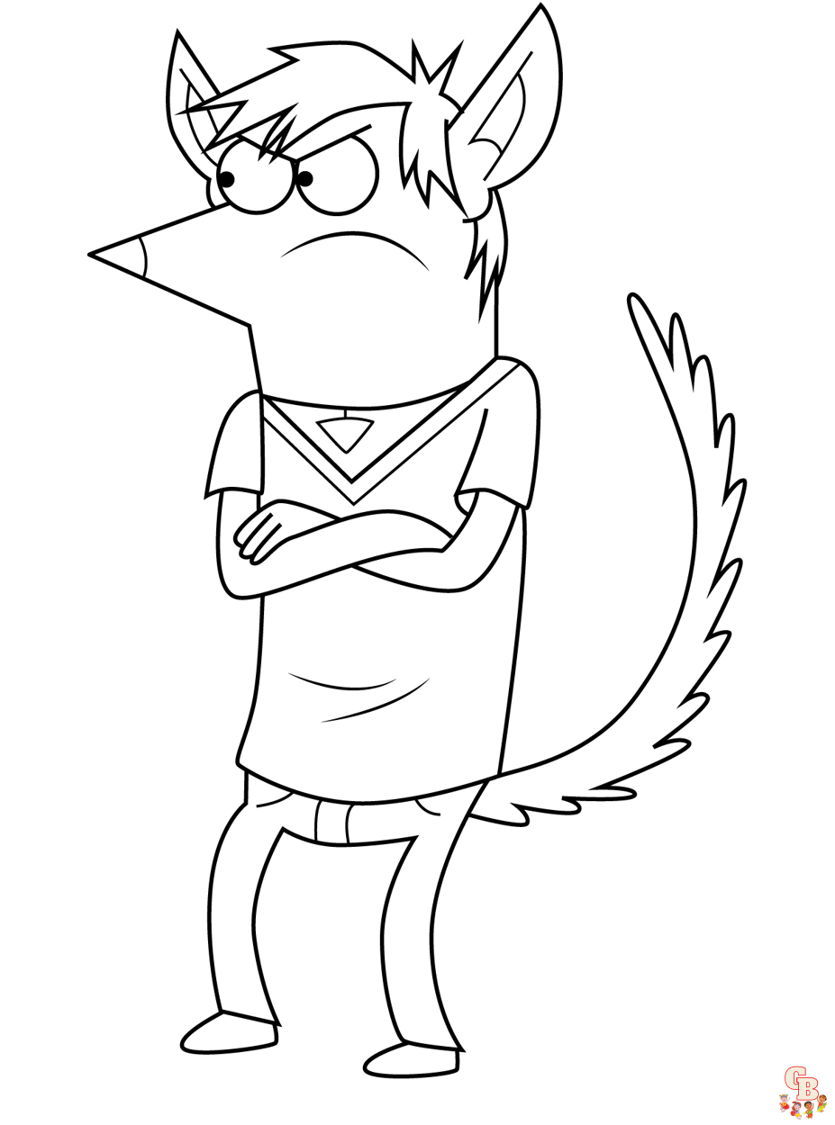 Printable regular show coloring pages free for kids and adults