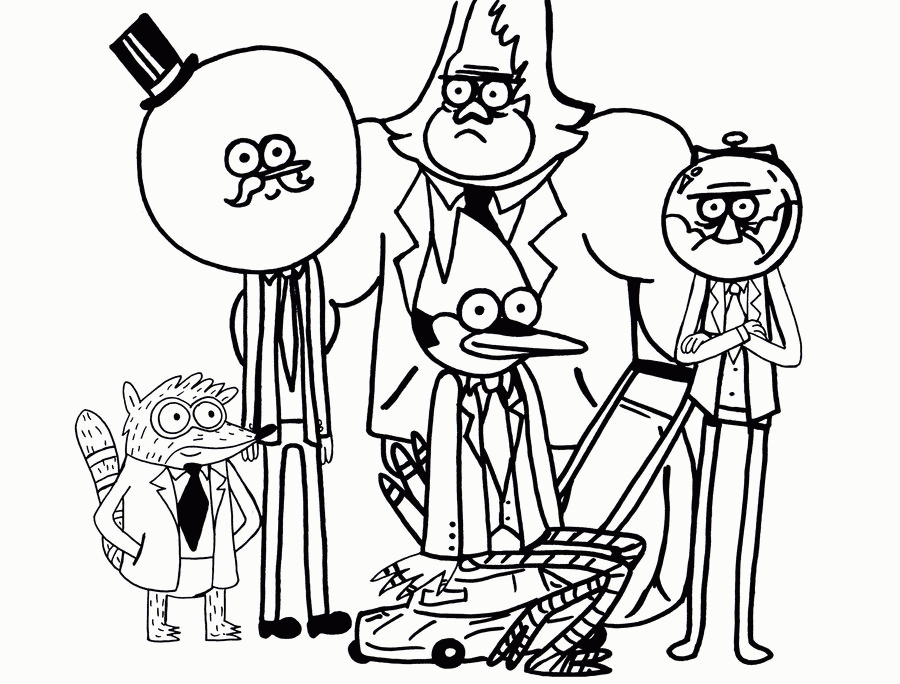 Regular show coloring pages