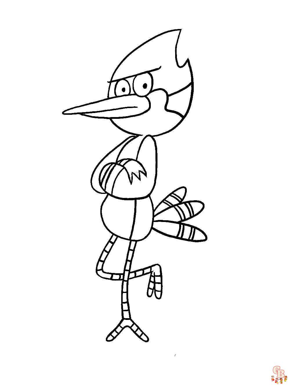 Printable regular show coloring pages free for kids and adults