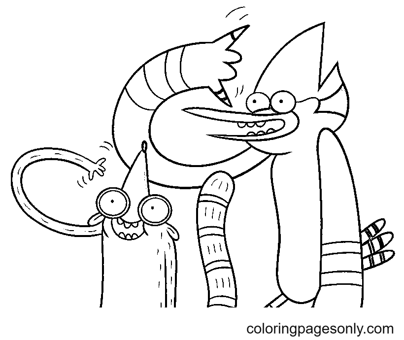 Regular show coloring pages printable for free download