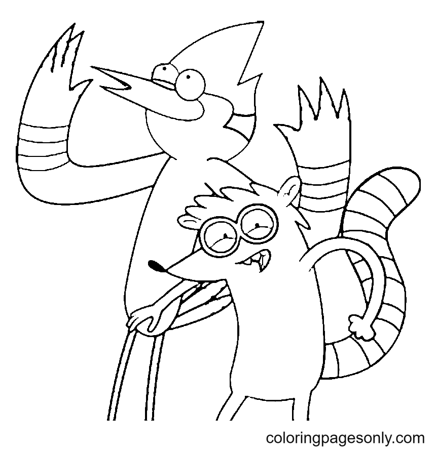 Regular show coloring pages