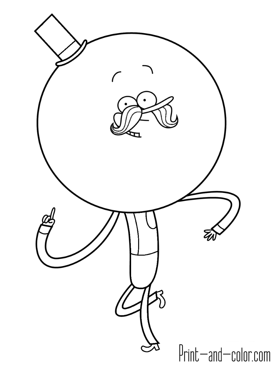 Regular show coloring pages print and color