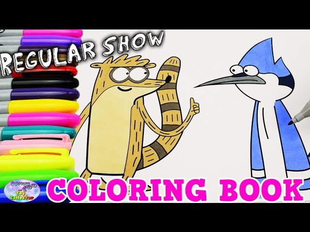 Regular show coloring book mordecai and rigby episode show surprise egg and toy collector setc