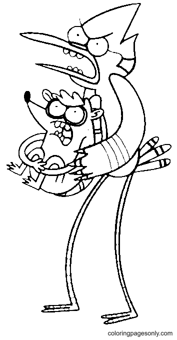 Regular show coloring pages